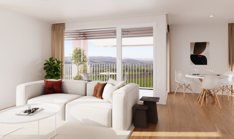 Les Berges de la Petite Glâne: appartement témoin 2.5 pièces